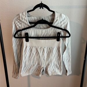 Zebra Print Women's Workout Set